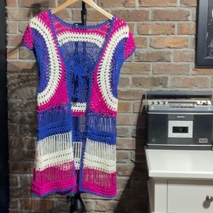 Bursting with color Crochet Boho Coverup